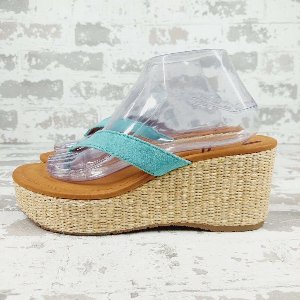 NEW ZODIAC Women's Rio Thong Platform Wedge Sandals I426